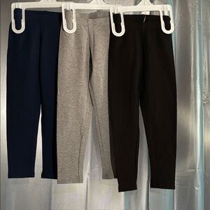 Kids Leggings Set - Black, Gray, and Blue
